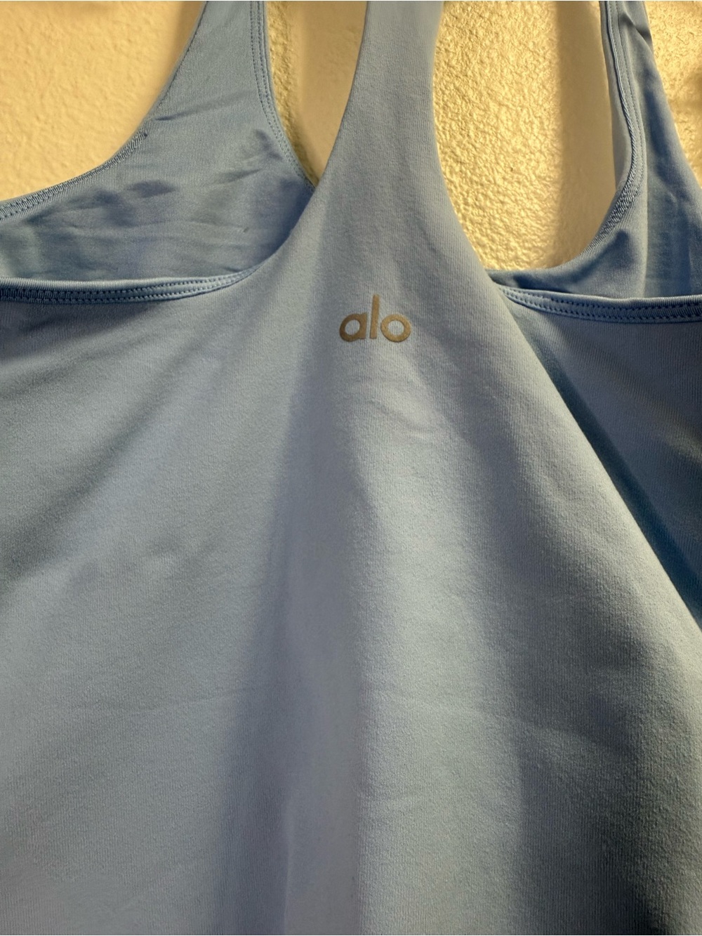 ALO bodysuit size S Yoga Sky Blue Scoop Neck - Picture 5 of 9